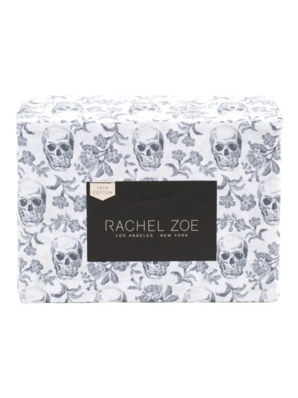 RACHEL ZOE Cotton Girly Skull Sheet Set
